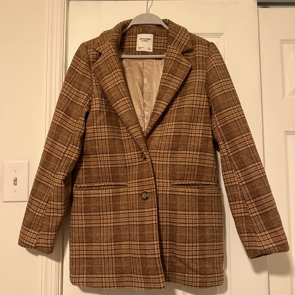 Abercrombie & Fitch Brown Plaid Women's Blazer